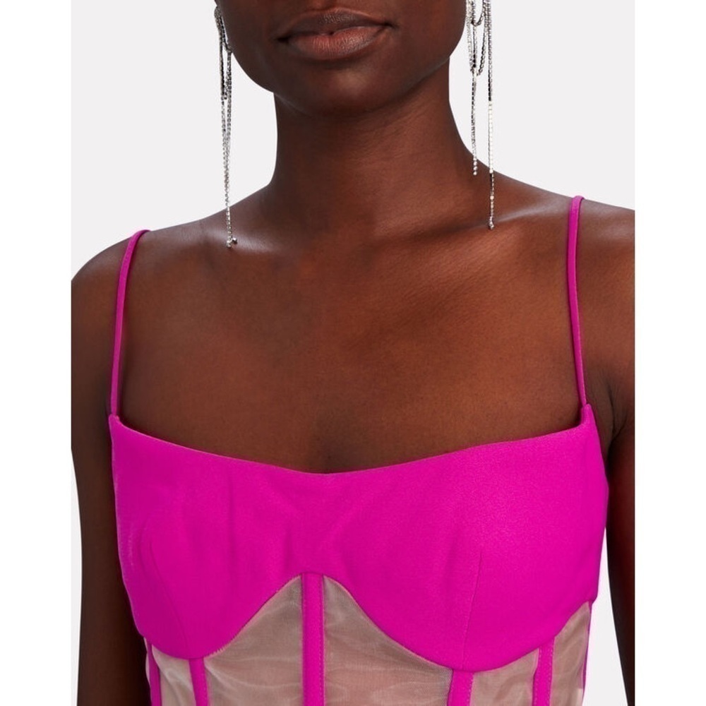 ROZIE CORSETS Crepe & Tulle Corset Fuchsia Pink FR 36 XS - Picture 12 of 12